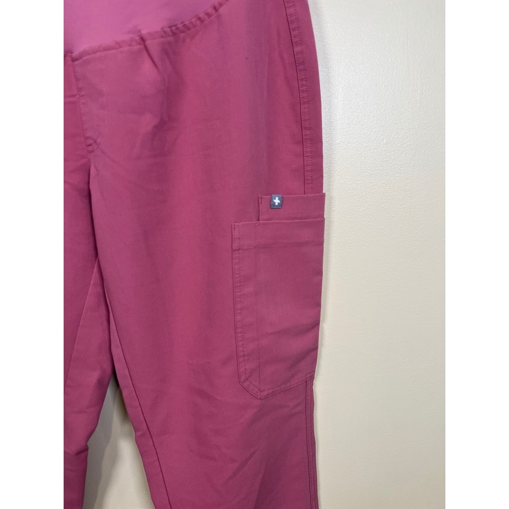 FIGS Kade Maternity Straight-Leg Scrub Pant MEDIUM Pink Cargo W19SW2043 - Picture 2 of 9